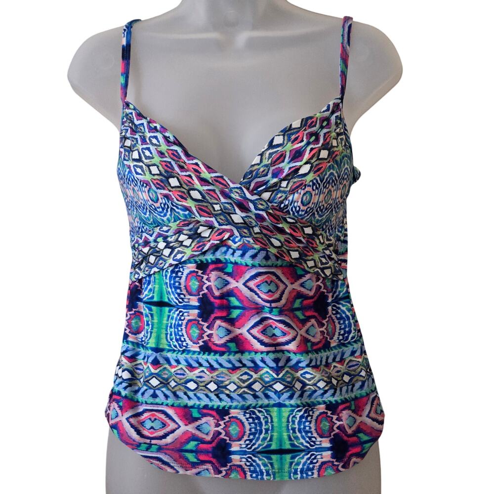 La Blanca Global Perspective Underwire OTS Tankini Top, Size 6